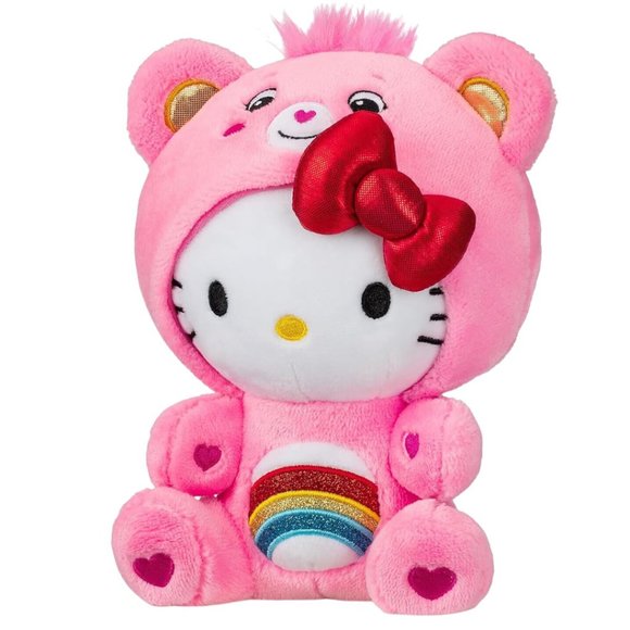 Hello Kitty x Care Bear Cheer Bear 9" Plush Collector Gift Set Limited Edition - Picture 2 of 5